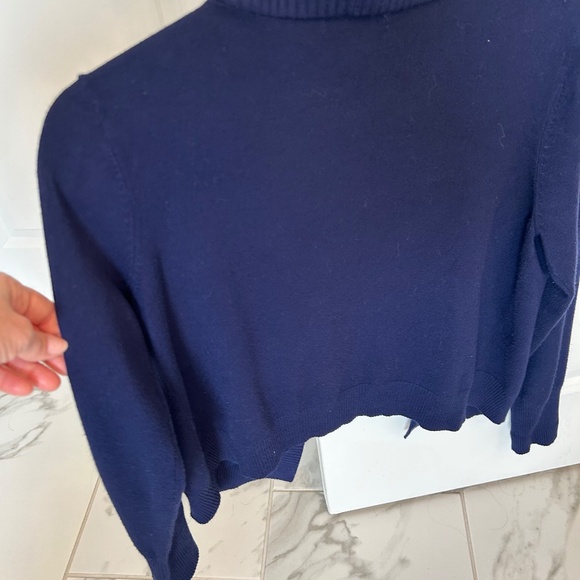 Navy Cropped Carsigan - Picture 3 of 3